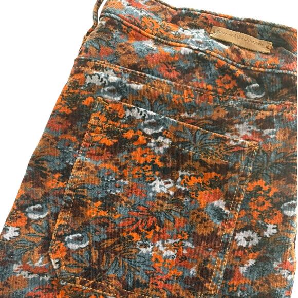 Pilcro Velvet Multicolor Floral Skinny Pants Anthropologie Women’s 4 / 27 - Picture 9 of 13